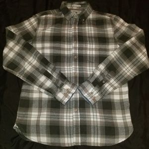 Denim & Flower Plaid Flannel Shirt